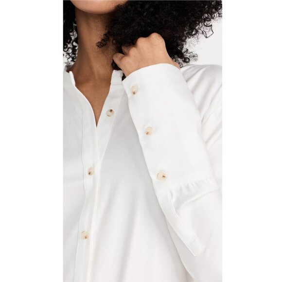 NWT 87Origins Linen Maxi Tunic Dress White Maxi Shirt Dress 100% linen caftan 6 - Picture 4 of 9